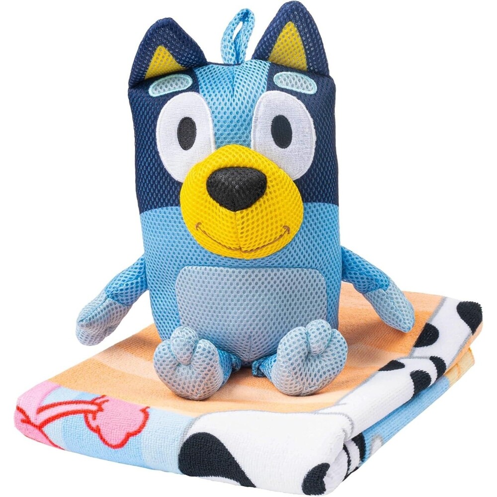 Bluey Bath or Pool Water Toy Plushie Pal 8"and Bath Buddy - New with Tags
